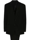 Giorgio Armani Wool Suit With Long Sleeves And Single-breasted Design In Black