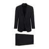 Giorgio Armani Single-breasted Wool Suit In Blue
