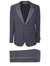 Giorgio Armani Single-breasted Wool Tuxedo Suit In Blue