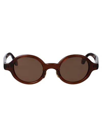 Giorgio Armani Oval Sunglasses 0 Ar8205 606273 In 606273 Transparent Brown