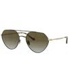 Giorgio Armani Sunglasses, 0ar6111 In Matte Dark Green,green Gradient