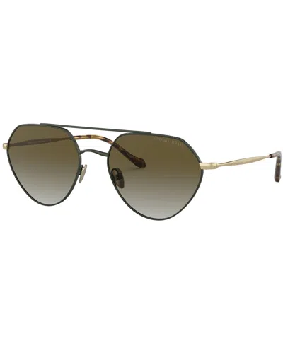 Giorgio Armani Sunglasses, 0ar6111 In Matte Dark Green,green Gradient