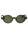 Giorgio Armani Round-frame Sunglasses In 60612a Transparent Green