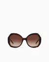 Giorgio Armani Oversized-sonnenbrille In Brown