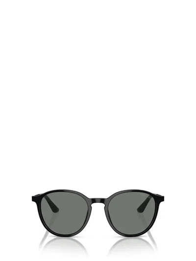 Giorgio Armani Round-frame Sunglasses In Black