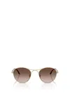 Giorgio Armani Round-frame Sunglasses In Brown