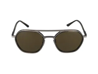 Giorgio Armani Sunglasses In Gunmetal Brushed