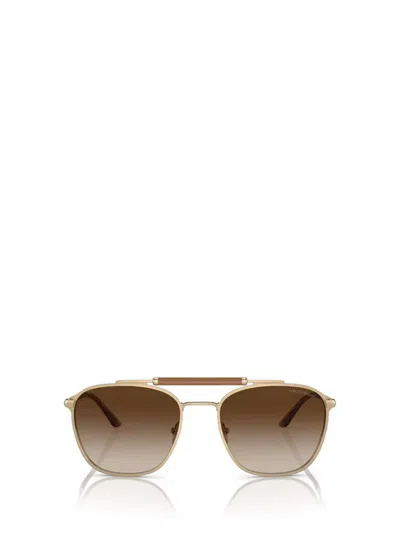 Giorgio Armani Sunglasses In Matte Pale Gold