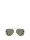 Giorgio Armani Pilot-frame Sunglasses In Matte Pale Gold / Havana