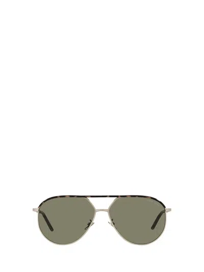 Giorgio Armani Sunglasses In Matte Pale Gold / Havana