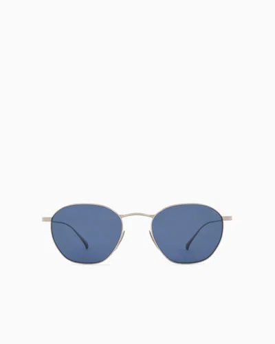 Giorgio Armani Men's Ar6160t Titanium Square Sunglasses In Silver