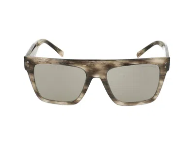 Giorgio Armani Sunglasses In Striped Light Grey