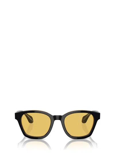 Giorgio Armani Sunglasses In Top Black / Transparent Orange