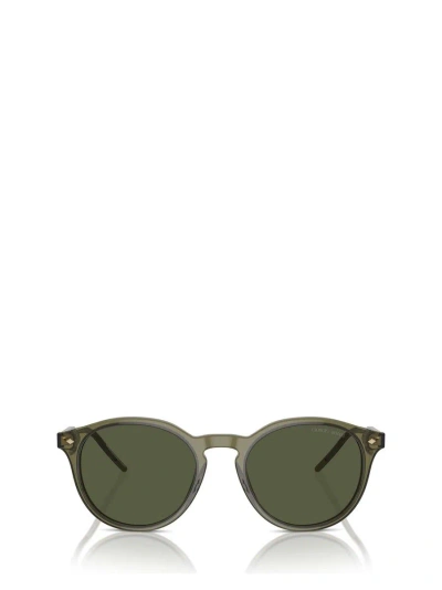 Giorgio Armani Sunglasses In Transparent Green