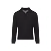 Giorgio Armani Classic Zip-up Pullover Crafted From Virgin Wool In Black