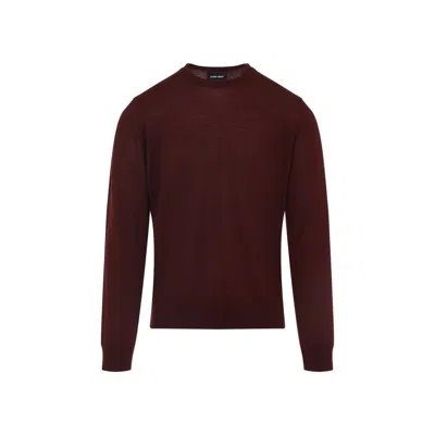 Giorgio Armani Sweater In Burgundy