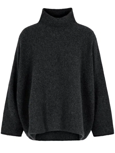 Giorgio Armani Cashmere Mock-neck Jumper In Black