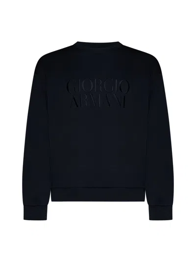 Giorgio Armani Sweatshirt Clothing In Black