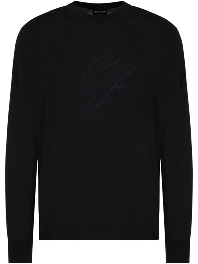 Giorgio Armani Jumper Clothing In Black