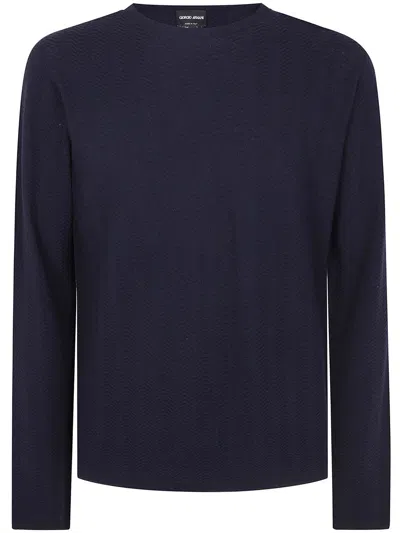 Giorgio Armani Jumper Clothing In Blue