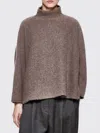 Giorgio Armani Relaxed-fit Beige Knit Sweater With Timeless Design In Brown