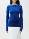 Giorgio Armani Long-sleeved Knitted Pullover In Royal Blue