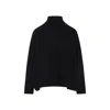 Giorgio Armani Cashmere Flared Hem Sweater In Black