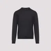 Giorgio Armani Crew Neck Sweater In Virgin Wool In Gray