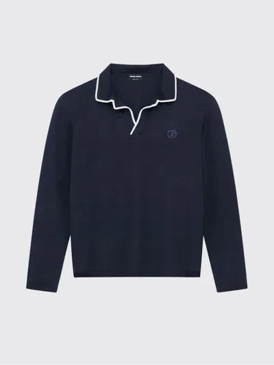 Giorgio Armani Polo Neck Sweater In Black