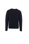 Giorgio Armani Virgin Wool Sweater In Blue