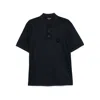 Giorgio Armani Logo-embossed Polo Shirt In Black