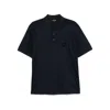 Giorgio Armani Logo-embossed Polo Shirt In Black