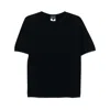 Giorgio Armani Short Sleeve Textured T-shirt With Relaxed Fit In Blue