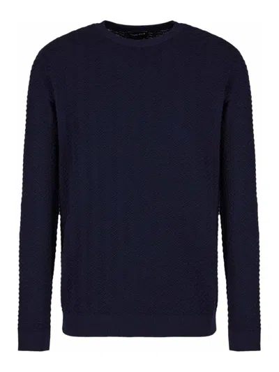 Giorgio Armani Sweatshirt In Blue