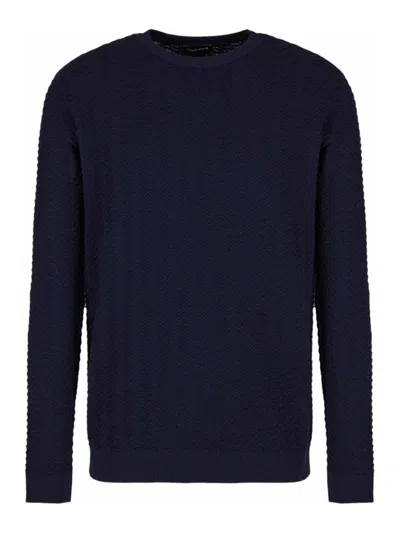 GIORGIO ARMANI SUÉTER CUELLO REDONDO - AZUL