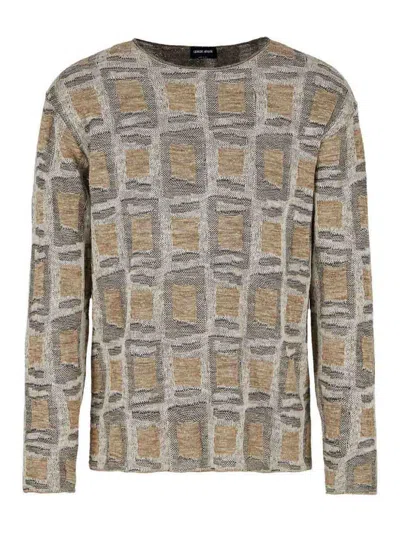 Giorgio Armani Sweatshirt In Grey