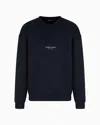 Giorgio Armani Micromodal Jersey Crew-neck Sweatshirt Clothing In Blue