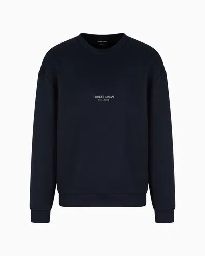 GIORGIO ARMANI MICROMODAL JERSEY CREW-NECK SWEATSHIRT