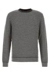 Giorgio Armani Embroidered Stretch Wool Blend Sweater