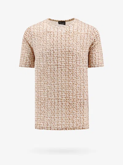 Giorgio Armani T-shirt In Beige