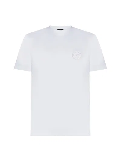 Giorgio Armani T-shirt In Bianco Otticco