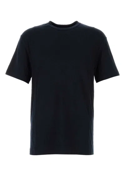 Giorgio Armani Men Stretch Viscose Jersey Crew Neck T-shirt In Blue