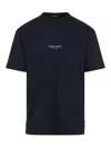 Giorgio Armani Logo Short-sleeved T-shirt In Blue