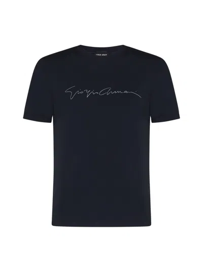 Giorgio Armani T-shirt In Blue