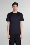 Giorgio Armani Low-constrast Print T-shirt In Blue