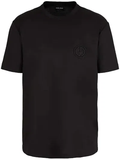 Giorgio Armani T-shirts And Polos In Black