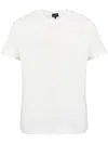 Giorgio Armani Pure Cotton Interlock Signature Logo T-shirt Clothing In White