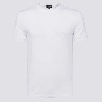 GIORGIO ARMANI GIORGIO ARMANI WHITE COTTON T-SHIRTW