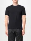 Giorgio Armani Logo Embroidery Cotton T-shirt In Schwarz