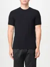 Giorgio Armani Logo Embroidery Cotton T-shirt In Schwarz